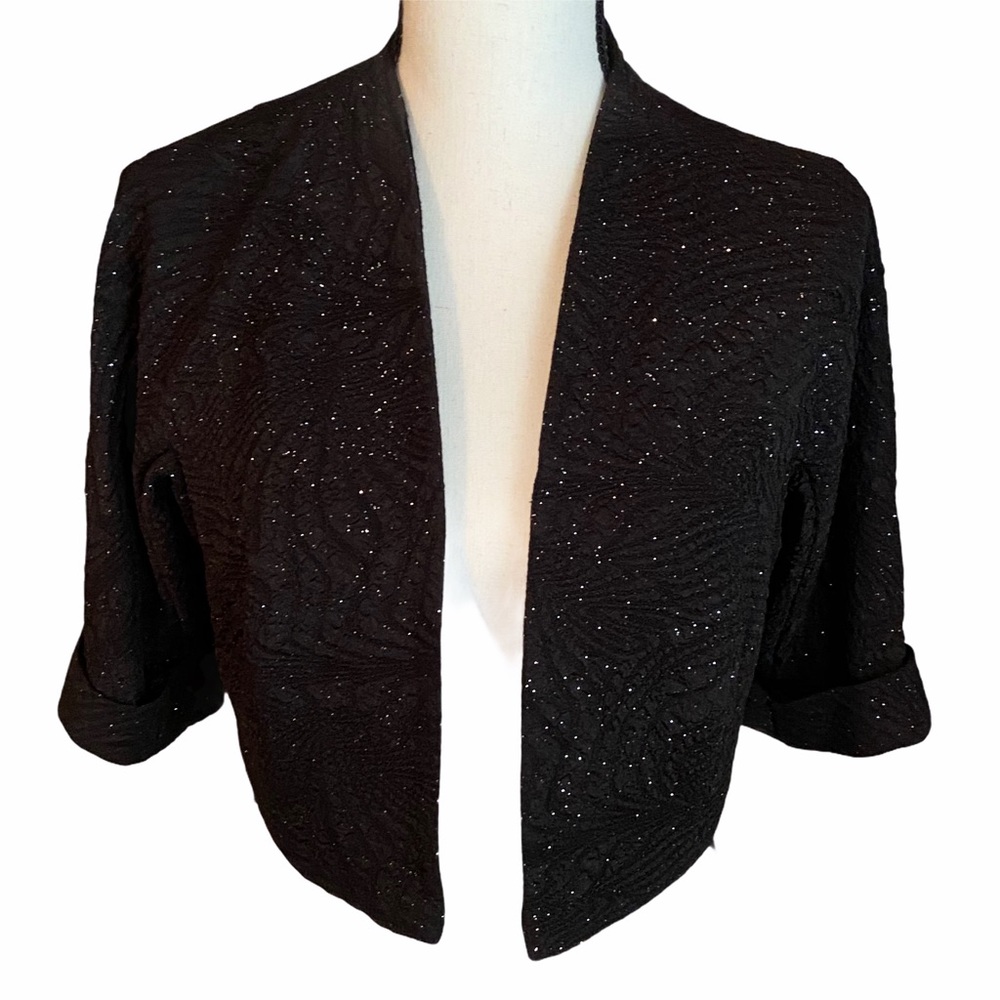 London Times Black Dress Jacket, Size Medium